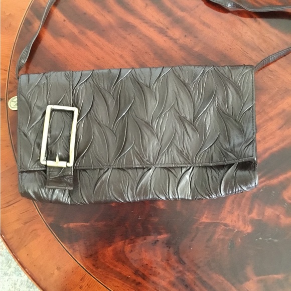 Jessica McClintock Brown Textured Clutch Purse Small Handbag $45 - Picture 2 of 8